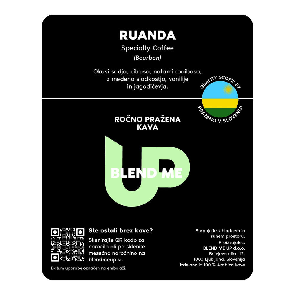 Ročno pražena kava Ruanda